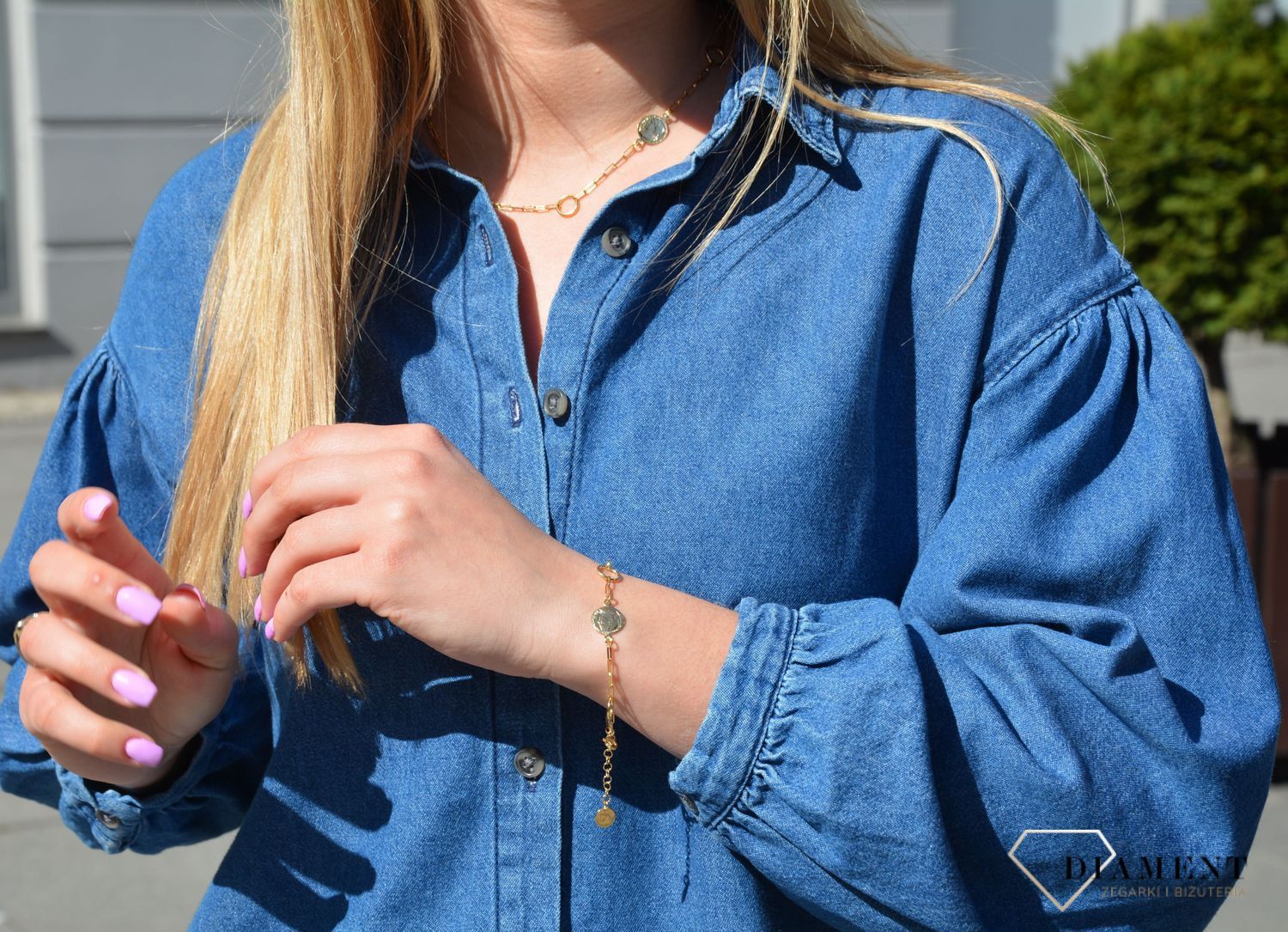 Bransoletka srebrna pozł. monetki Dall'Acqua B RM 24986 (2).JPG